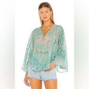 SPELL & THE GYPSY 
Farrah Blouse in Aqua (P)